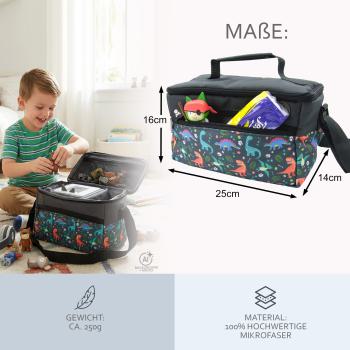 BAMBINIWELT Musikbox-Tasche für Hörwürfel z.B. Toniebox und Tigerbox Touch, verstellbare Innenfächer, Netzfach für Zubehör GROSS